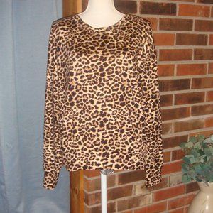 Socialite Leopard Print Long Sleeve Top S